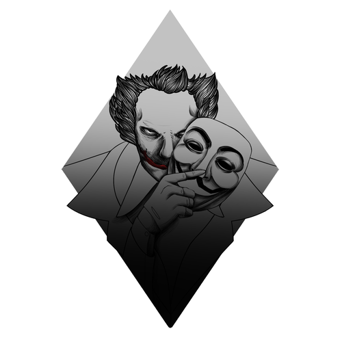 Tattoo Designs - Joker Anonymous Design by I.B