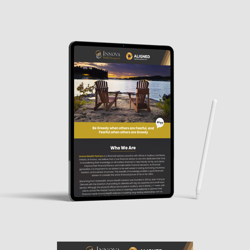 Modern Design for Investment Newsletter Wanted! Design by vcreatived