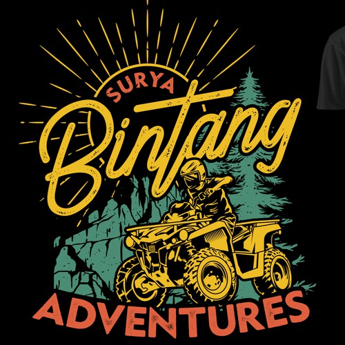 vintage bali jungle rafting Design by Sendisign