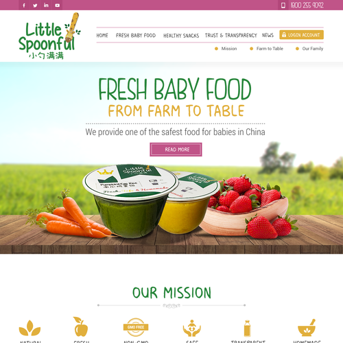 Design A Website For Little Spoonful A Fresh Baby Food Company Web Page Design Contest 99designs