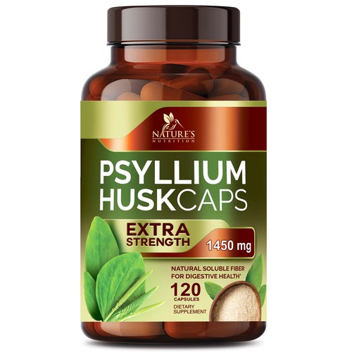 Natural Psyllium Husk Capsules Design needed for Nature's Nutrition Design by sapienpack
