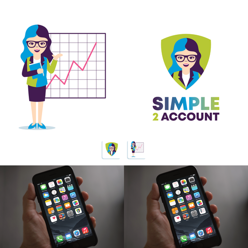 Design vincitore del contest "We like to have an professional with a twist and clean pictorial logo design for an accounting app."