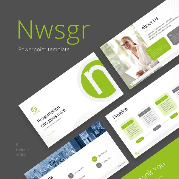 Design by Graph Zoon titled "Nwsgrg Presentation Template"