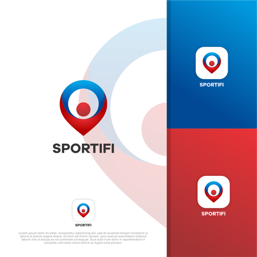Design a sport app logo; app used for venue booking and player matching Design by Ikan Tuna