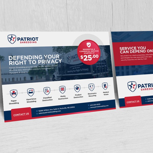 Designs | Two sided postcard to advertise services for a growing ...