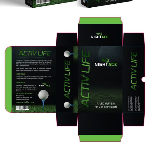 LED Golf ball box design Design by Creative- Jiniya.