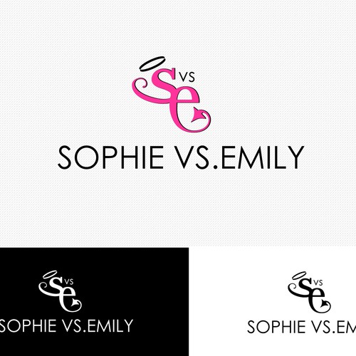 Create the next logo for Sophie VS. Emily Diseño de Creo.