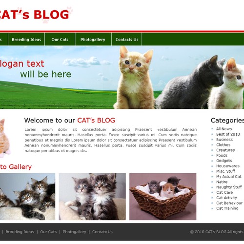 1-3 Page Website Template Design von KaizenKarma