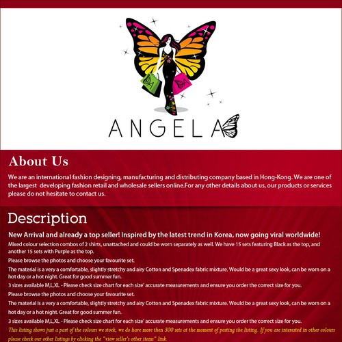Help Angela Fashion  with a new banner ad Diseño de Vanikrishna