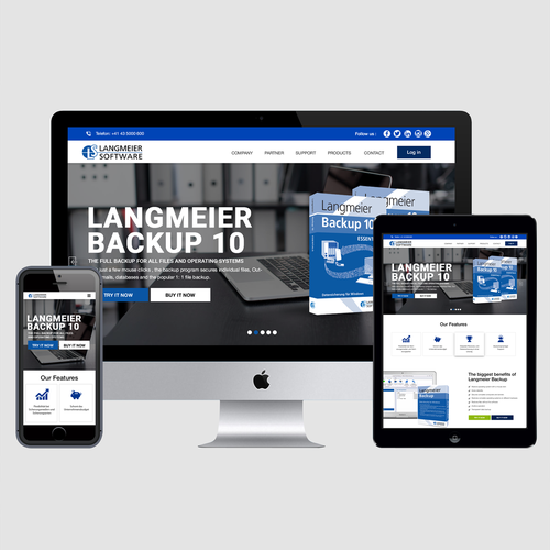 Redesign a Site for a Backup Software Design by Nikesu