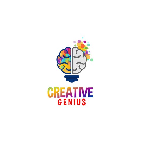 "Creative Genius" Logo for an art school. Design by yudilima