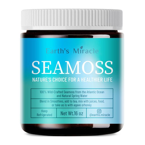 Design a Label for our Sea Moss Gel Product Design by ve_sta