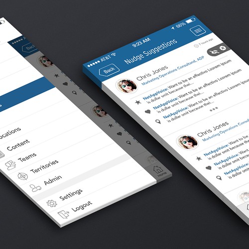 Two-screen design refresh for sales application on phone/tablet Design by uix design ✨