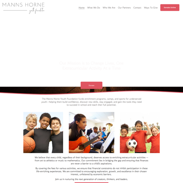 Optimisation of Manns Horne Youth
