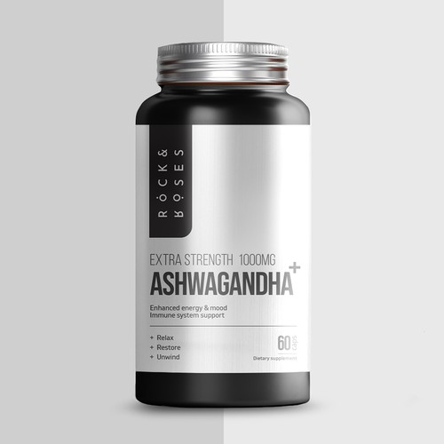 Minimal Supplement Label for a Vitamin Bottle Réalisé par Konstantine Oblakov