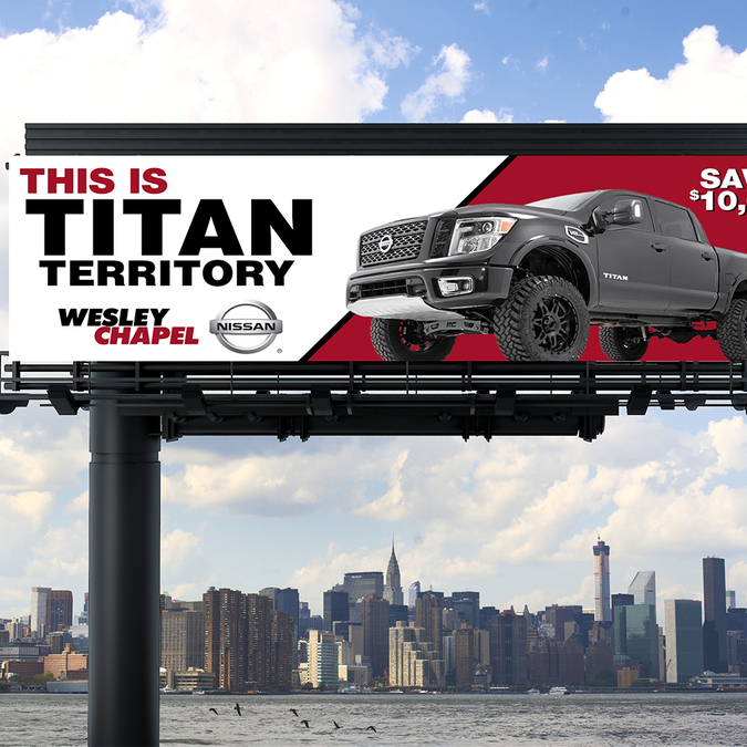 Nissan Dealership Needs Aggressive and Bold Billboard Art ...