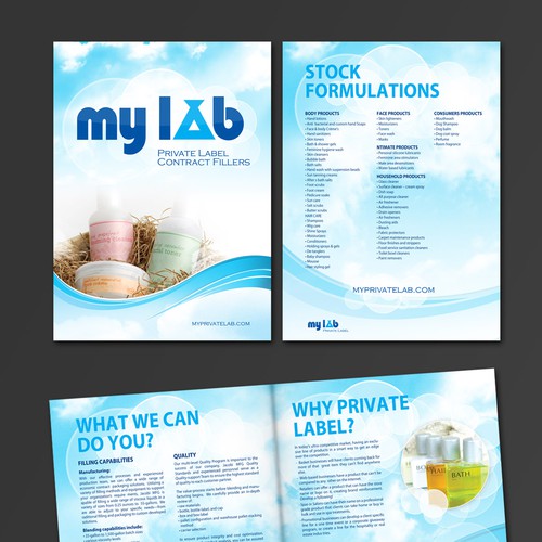 MYLAB Private Label 4 Page Brochure Design by NaZaZ
