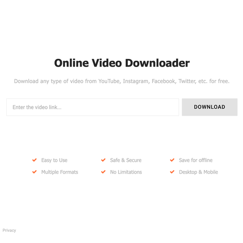 VE3 - Simple Video Downloader Website | Google Style Design by saksham kumar