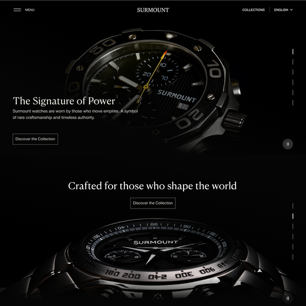 Design by Deeya.design™ titled "Watch Website Design"