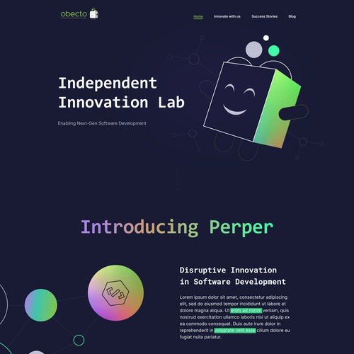 High-Tech Software Innovation Lab - New Website Design Design by uiux-designer