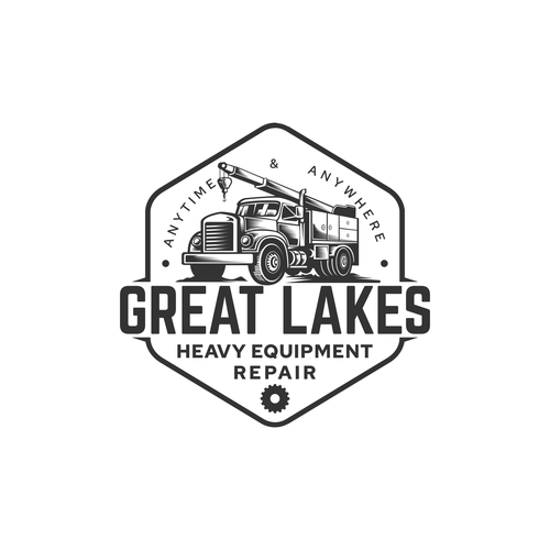 Creative design for heavy equipment repair in the state of Michigan Design by Ion-Art