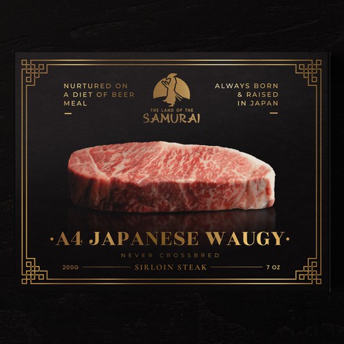 100% JAPANESE WAGYU STEAK Design by Kamilla Oblakova