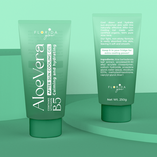 Aloe vera gel packaging design. For Florida Glow