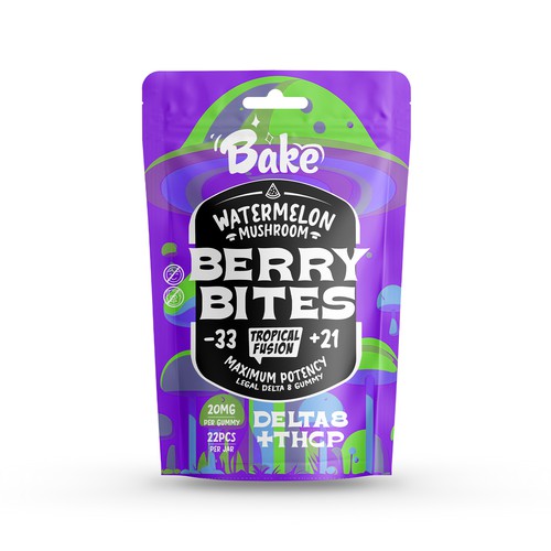 FUN MUSHROOM GUMMIES POUCH FOR 21+ Design by CREA CO