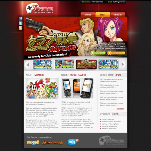 website design for TMGAMER Design por julxz