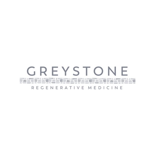 I like the lettering of Greystone here.  And then below Greystone a grey, stone-like structure with mortar or joints in -ontwerp door Ariana Jackson