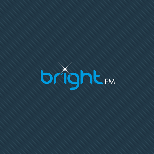 Create a colorful radio station logo to match its name: BRIGHT-FM ...