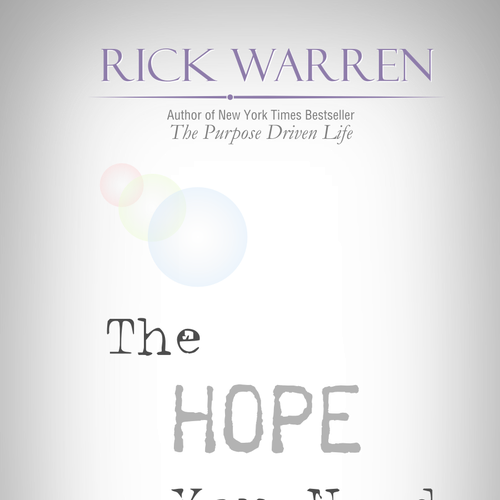Design Rick Warren's New Book Cover Design por kamalx
