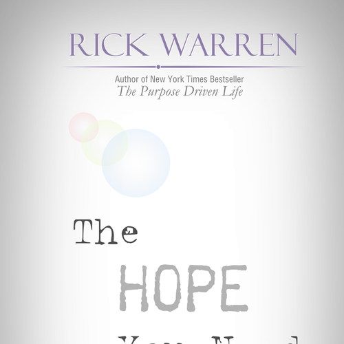 Design Rick Warren's New Book Cover Design réalisé par kamalx