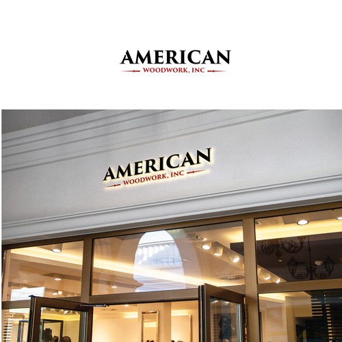 Design di American Woodwork news a new logo di DeersCreative