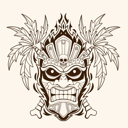 Tiki inspired race car logo Design by moonchinks28