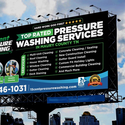 Modern Pressure Washing Billboard Design by SoftSkills