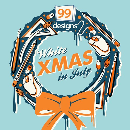 'Street art' style invitation for 99designs event! Design by -RZA-