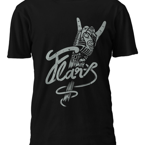 Rock band T-shirt design Design by Riskiyan W