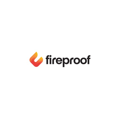 isometric fire logo Design by tinCute