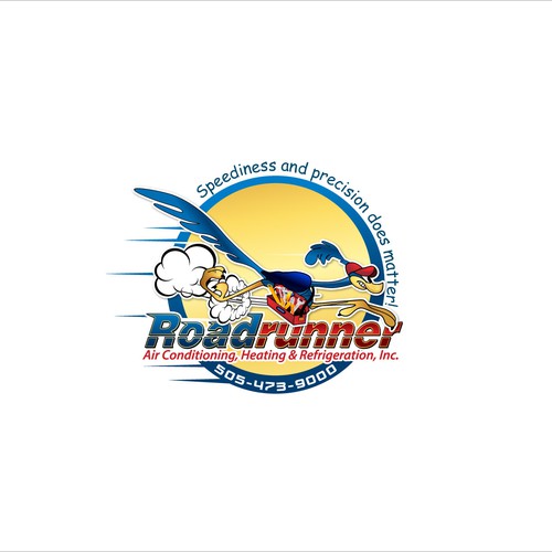 logo for Roadrunner Air Conditioning, Heating & Refrigeration, Inc. Design by X-version