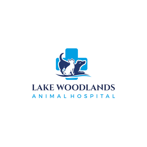 Veterinary logo design for a small animal hospital located next to a lake! Design by [-vm-]