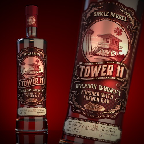 Design a new California Whiskey Label Design by :DiegoGuirao