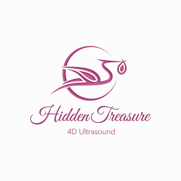 Luxury stork baby logo