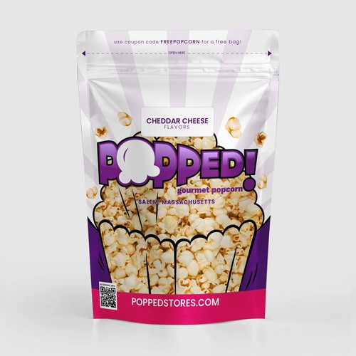 Lets make a POPPIN' popcorn bag design! Design by • ArsyaCreativisia •