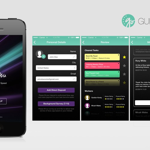 Luxury Errand running app - Design Uber concierge! Design by eLaeS