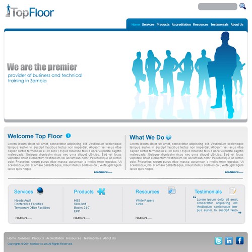 website design for "Top Floor" Limited Ontwerp door Digiklouds