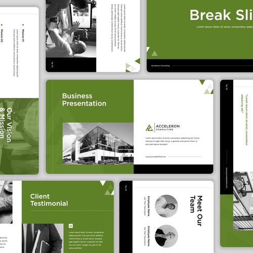 Modern impactful powerpoint template Design by Coasta