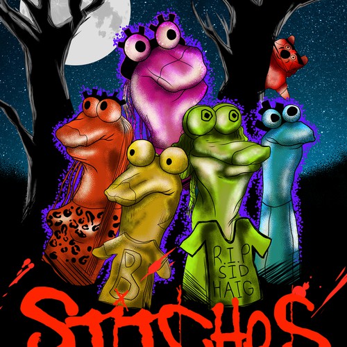 !!!DESIGN A SOCK-PUPPET HORROR/COMEDY MOVIE POSTER!!! Design by Sergheiev