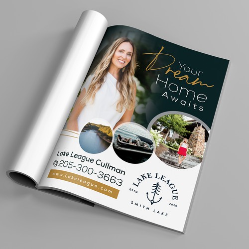 Need a full page magazine ad transitioning a new real estate company into town Design by Alphabet ♥