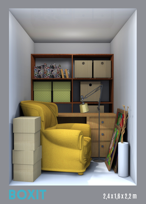 Illustration Of A Self Storage Locker For Boxit Minilager